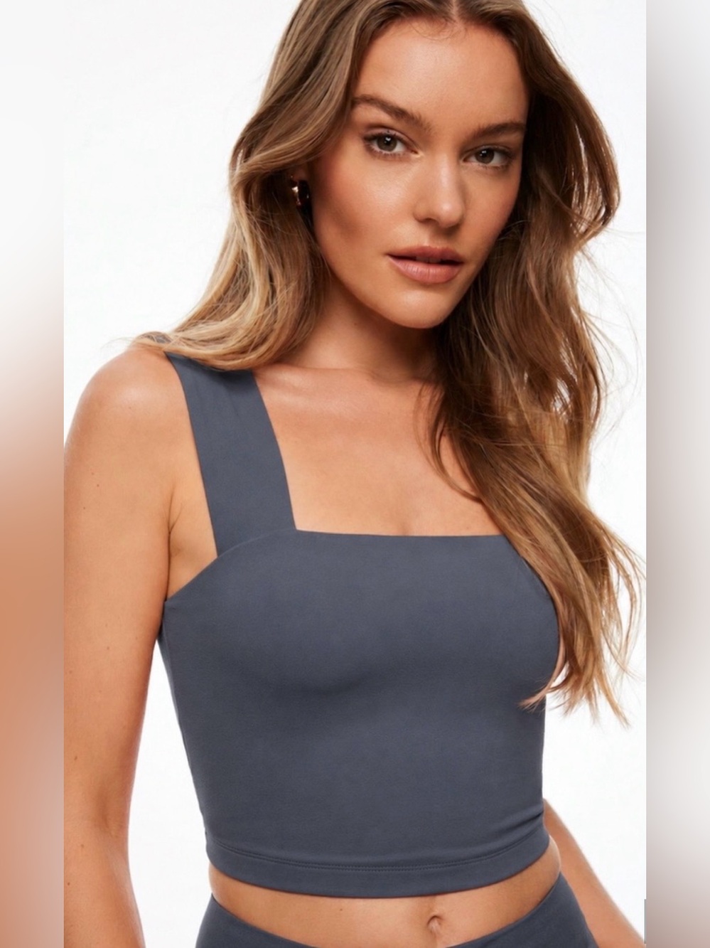 2 for 1! Dynamite Square Crop Top Duo — Dusty Rose (NWT) & Charcoal grey